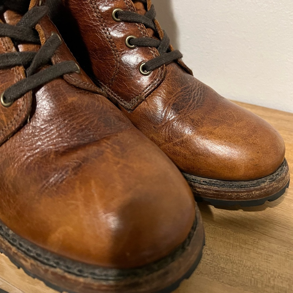 Frye brown leather Sabrina lace-up boots in size 9.5 G45 - Picture 10 of 12